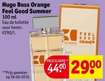 Promoties Hugo boss orange feel good summer - Hugo Boss - Geldig van 13/08/2019 tot 18/08/2019 bij Kruidvat