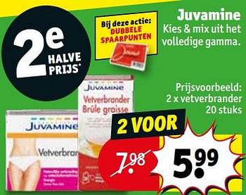 Promoties Juvamine vetverbrander - Juvamine - Geldig van 13/08/2019 tot 18/08/2019 bij Kruidvat