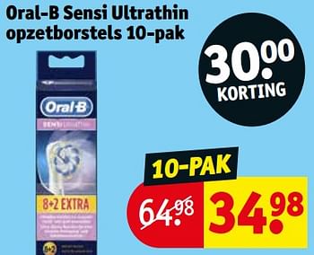 Promoties Oral-b sensi ultrathin opzetborstels - Oral-B - Geldig van 13/08/2019 tot 18/08/2019 bij Kruidvat
