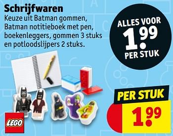 Promoties Schrijfwaren - Lego - Geldig van 13/08/2019 tot 18/08/2019 bij Kruidvat