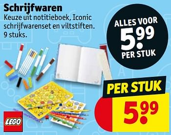 Promotions Schrijfwaren - Lego - Valide de 13/08/2019 à 18/08/2019 chez Kruidvat