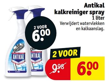 Promoties Antikal kalkreiniger spray - Antikal - Geldig van 13/08/2019 tot 18/08/2019 bij Kruidvat