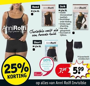 Promoties Invisible short - Anni Rolfi - Geldig van 13/08/2019 tot 18/08/2019 bij Kruidvat