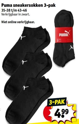 Promoties Puma sneakersokken 3-pak - Puma - Geldig van 13/08/2019 tot 18/08/2019 bij Kruidvat