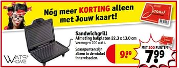 Promoties Sandwichgrill - Watshome - Geldig van 13/08/2019 tot 18/08/2019 bij Kruidvat