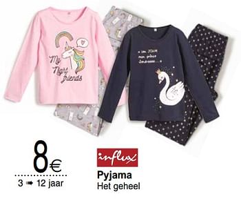 Promoties Pyjama het geheel - INFLUX - Geldig van 13/08/2019 tot 26/08/2019 bij Cora