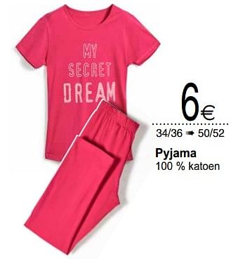 Promoties Pyjama - Huismerk - Cora - Geldig van 13/08/2019 tot 26/08/2019 bij Cora