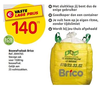 Promoties Bouwafvalzak brico - Huismerk - Brico - Geldig van 21/08/2019 tot 02/09/2019 bij Brico