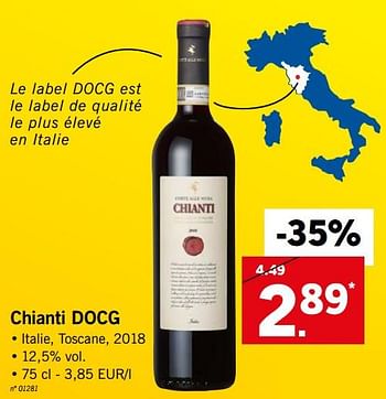 Promotions Chianti docg - Vins rouges - Valide de 19/08/2019 à 24/08/2019 chez Lidl