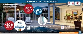 Promotions Châssis pvc de luxe et budget - Kommerling - Valide de 20/08/2019 à 23/09/2019 chez Zelfbouwmarkt