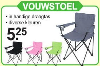 Promotions Vouwstoel - Produit Maison - Van Cranenbroek - Valide de 29/07/2019 à 17/08/2019 chez Van Cranenbroek