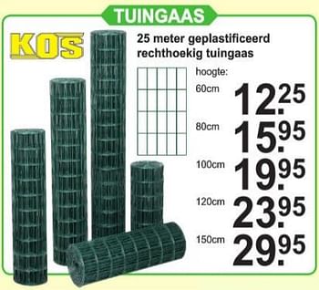 Promoties Tuingaas 25 meter geplastificeerd rechthoekig tuingaas - Kos - Geldig van 29/07/2019 tot 17/08/2019 bij Van Cranenbroek