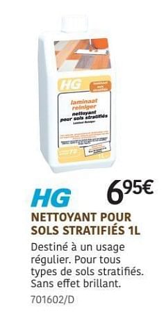 Promotions Nettoyant pour sols stratifiés - HG - Valide de 11/07/2019 à 18/08/2019 chez HandyHome