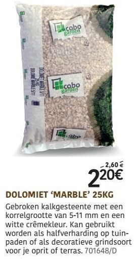 Promotions Dolomiet marble - Coeck - Valide de 11/07/2019 à 18/08/2019 chez HandyHome