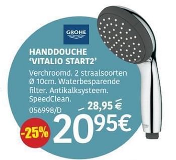 Promoties Handdouche vitalio start2 - Grohe - Geldig van 11/07/2019 tot 18/08/2019 bij HandyHome