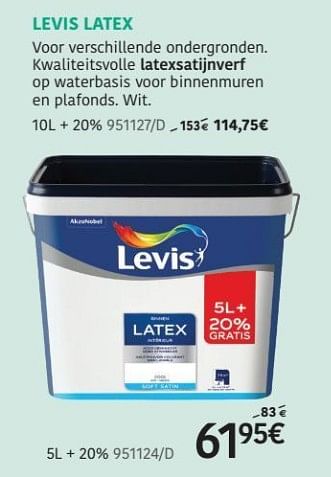 Promoties Levis latex - Levis - Geldig van 11/07/2019 tot 18/08/2019 bij HandyHome