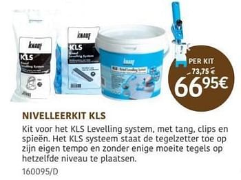 Promoties Nivelleerkit kls - Knauf - Geldig van 11/07/2019 tot 18/08/2019 bij HandyHome