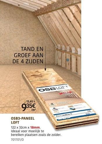 Promotions Osb3-paneel loft - Produit Maison - HandyHome - Valide de 11/07/2019 à 18/08/2019 chez HandyHome
