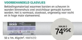 Promoties Voorbehandeld glasvlies - Huismerk - HandyHome - Geldig van 11/07/2019 tot 18/08/2019 bij HandyHome