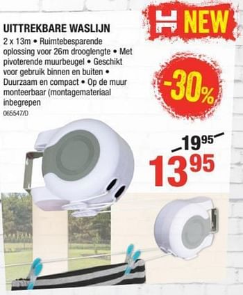 Promoties Uittrekbare waslijn - Huismerk - HandyHome - Geldig van 01/08/2019 tot 18/08/2019 bij HandyHome