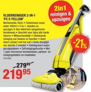 Promoties Kärcher vloerreiniger 2-in-1 fc 5 yellow - Kärcher - Geldig van 01/08/2019 tot 18/08/2019 bij HandyHome