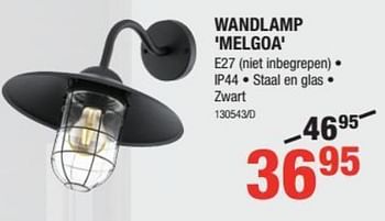 Promoties Wandlamp imelgoa - Eglo - Geldig van 01/08/2019 tot 18/08/2019 bij HandyHome
