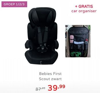 Promoties Bebies first scout zwart - bebiesfirst - Geldig van 11/08/2019 tot 17/08/2019 bij Baby & Tiener Megastore