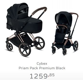 Promoties Cybex priam pack premium black - Cybex - Geldig van 11/08/2019 tot 17/08/2019 bij Baby & Tiener Megastore