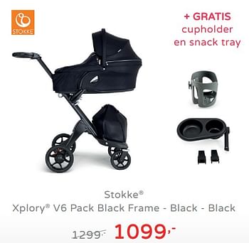 Promotions Stokke xplory v6 pack black frame - black - black - Stokke - Valide de 11/08/2019 à 17/08/2019 chez Baby & Tiener Megastore