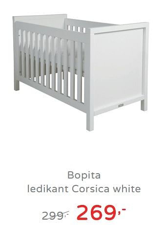 Promoties Bopita ledikant corsica white - Bopita - Geldig van 11/08/2019 tot 17/08/2019 bij Baby & Tiener Megastore
