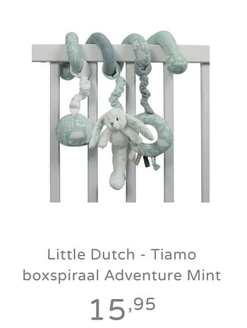 Promoties Little dutch - tiamo boxspiraal adventure mint - Little Dutch - Geldig van 11/08/2019 tot 17/08/2019 bij Baby & Tiener Megastore