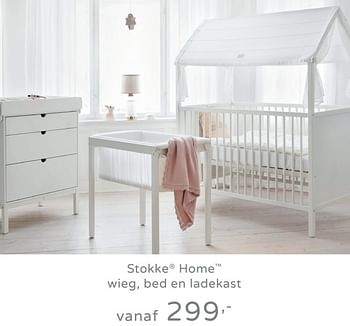 Promoties Stokke home wieg, bed en ladekast - Stokke - Geldig van 11/08/2019 tot 17/08/2019 bij Baby & Tiener Megastore
