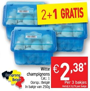 Promoties Witte champignons - Huismerk - Intermarche - Geldig van 13/08/2019 tot 18/08/2019 bij Intermarche