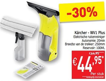 Promoties Kärcher - wv1 plus elektrische ruitenreiniger - Kärcher - Geldig van 13/08/2019 tot 18/08/2019 bij Intermarche