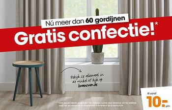 Promotions Gordijn - Produit maison - Kwantum - Valide de 19/08/2019 à 01/09/2019 chez Kwantum