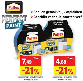 Promoties Pattex perfect paint - Pattex - Geldig van 14/08/2019 tot 25/08/2019 bij Hubo