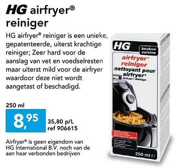Promoties Hg airfryer reiniger - HG - Geldig van 14/08/2019 tot 25/08/2019 bij Hubo