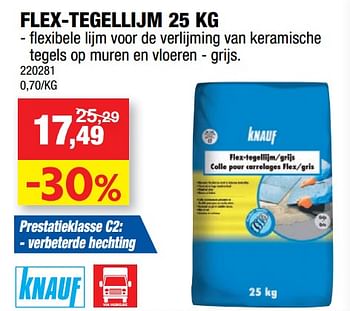 Promoties Flex-tegellijm - Knauf - Geldig van 14/08/2019 tot 25/08/2019 bij Hubo