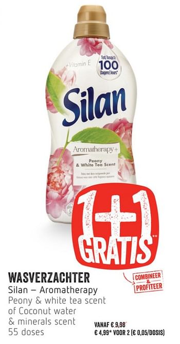 Promotions Wasverzachter silan - Silan - Valide de 14/08/2019 à 21/08/2019 chez Delhaize