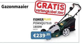 Promoties Powerplus gazonmaaier powxqg7510 - Powerplus - Geldig van 15/08/2019 tot 28/08/2019 bij Cevo Market