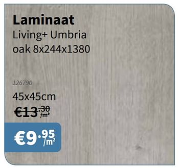 Promoties Laminaat living+ umbria - Huismerk - Cevo - Geldig van 15/08/2019 tot 28/08/2019 bij Cevo Market