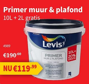Promoties Primer muur + plafond - Levis - Geldig van 15/08/2019 tot 28/08/2019 bij Cevo Market