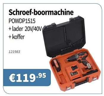 Promotions Schroef-boormachine powdp1515 - Powerplus - Valide de 15/08/2019 à 28/08/2019 chez Cevo Market