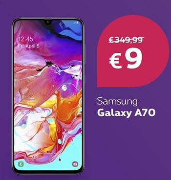 Promoties Samsung galaxy a70 - Samsung - Geldig van 12/08/2019 tot 30/09/2019 bij Proximus