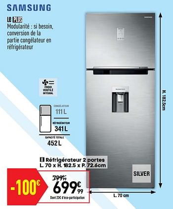 Promotions Samsung réfrigérateur 2 portes - Samsung - Valide de 06/08/2019 à 26/08/2019 chez Conforama