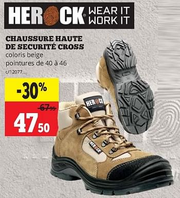 Promoties Chaussure haute de securité cross - Herock - Geldig van 12/08/2019 tot 25/08/2019 bij Dema