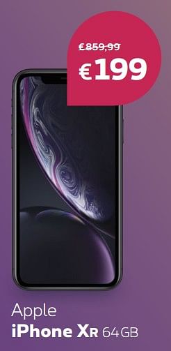 Promotions Apple iphone xr 64 gb - Apple - Valide de 12/08/2019 à 30/09/2019 chez Proximus