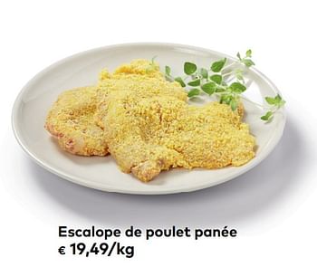 Promotions Escalope de poulet panée - Produit maison - Bioplanet - Valide de 07/08/2019 à 03/09/2019 chez Bioplanet