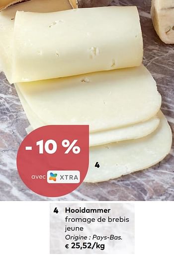 Promotions Hooidammer fromage de brebis jeune - Hooidammer - Valide de 07/08/2019 à 03/09/2019 chez Bioplanet