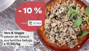 Promoties Vers + veggie salade de fenouil aux lentilles beluga - Vers & Veggie - Geldig van 07/08/2019 tot 03/09/2019 bij Bioplanet